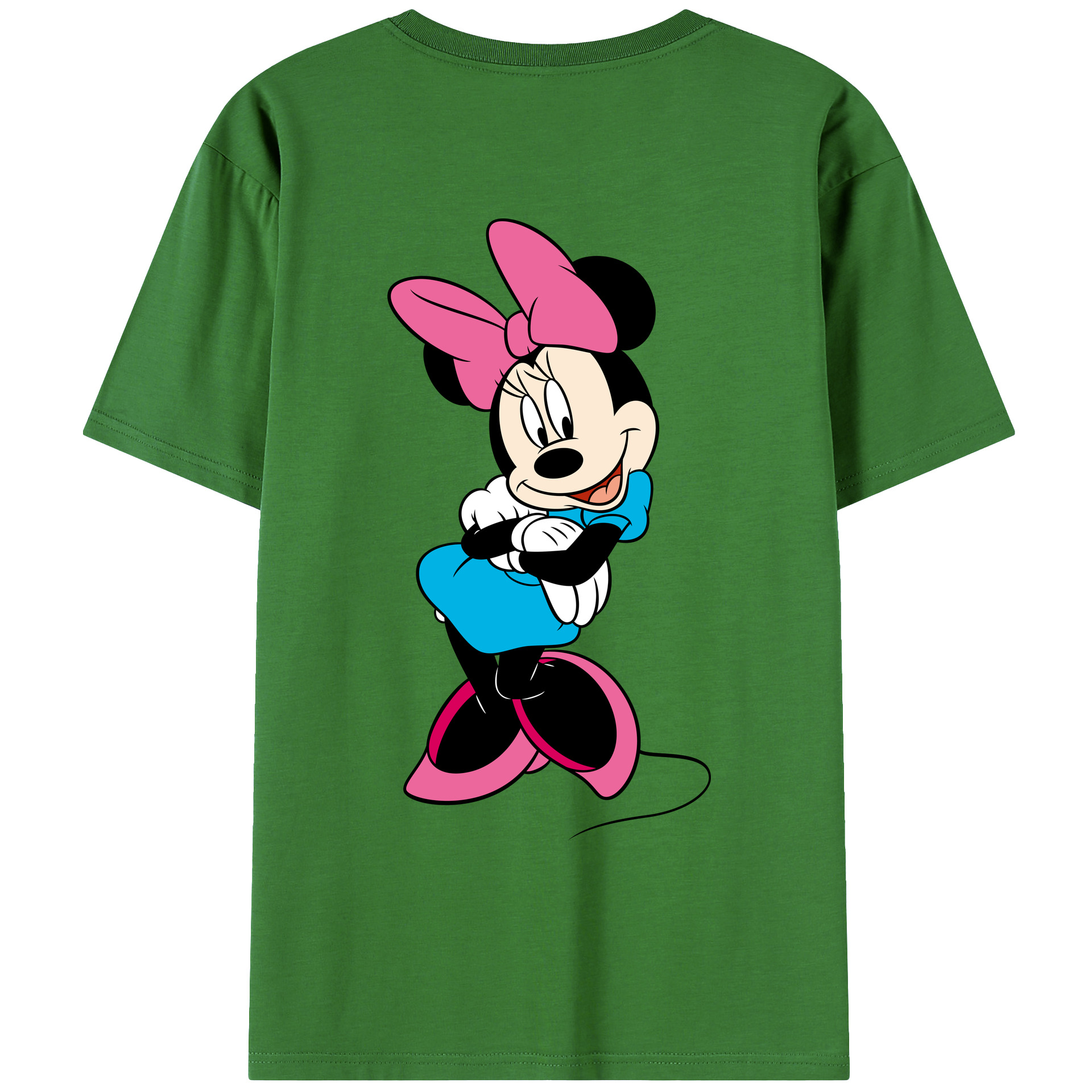 （画像用） ミッキーマウス Mickey Mouse レディース半袖Tシャツ(バックプリント)